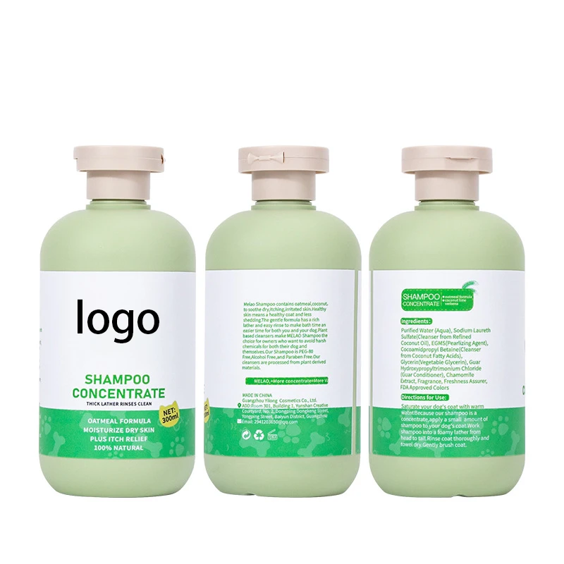 100% Natural Ingredients Oatmeal Formula with Coconut Oil Dry Skin & Itch Relief Pet Shampoo for Dogs Pet Cleaning Shampoos