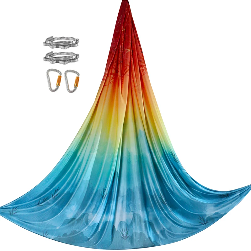 Newest 5 Meters yoga hammock kit Low Stretch Nylon Aerial Yoga hammock For Acrobatic Fly Dance