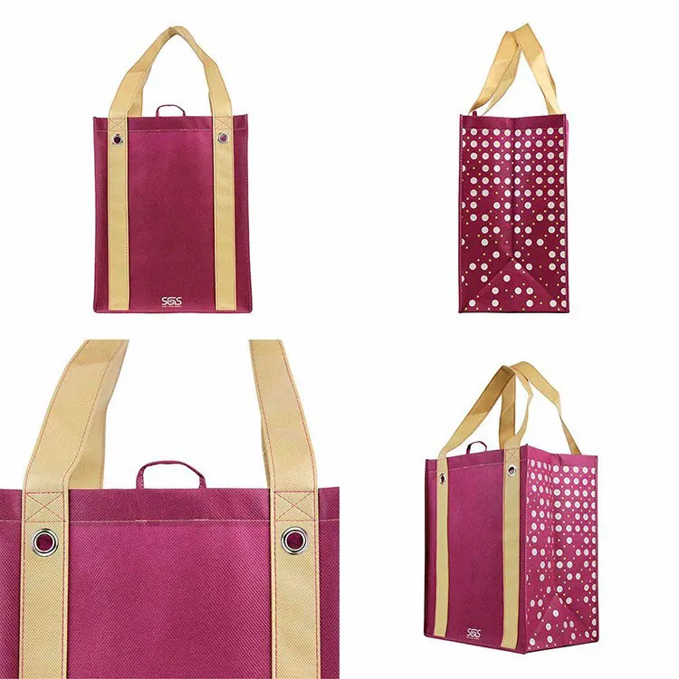 Custom printed foldable reusable tote box bag shopping handled collapsible bag