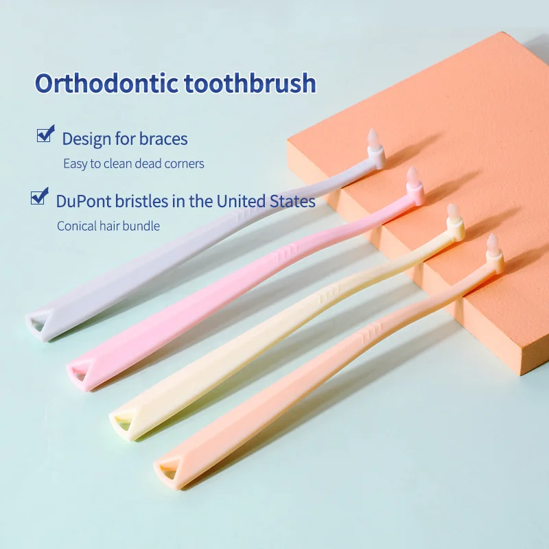 Single Hole Toothbrush Orthodontic Soft Bristled Paper Box Packaging