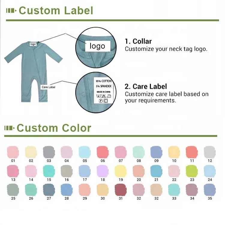Bamboo Zipper newborn baby clothes bamboo baby clothes bodysuit jumpsuit  baby Pajamas romper onesie sleeper