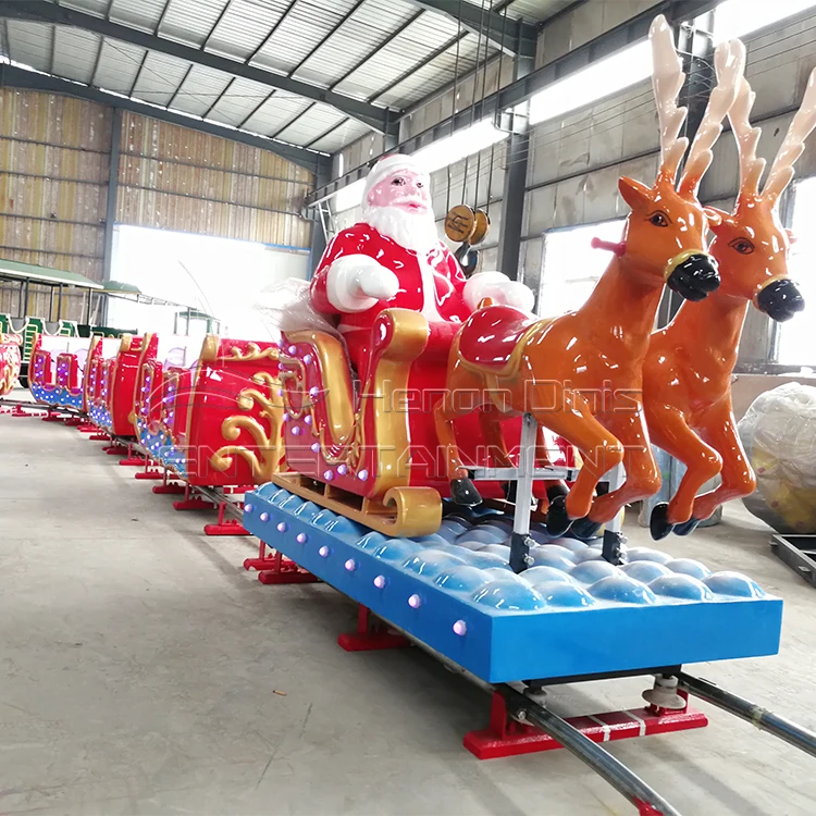 Christmas rides attraction  track train Train for kids and adults suit Christmas theme