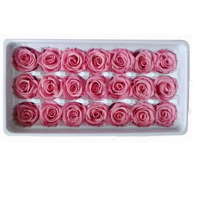 Customized High Quality Long Duration Time 21 Pcs  Red Forever Preserved Roses bud