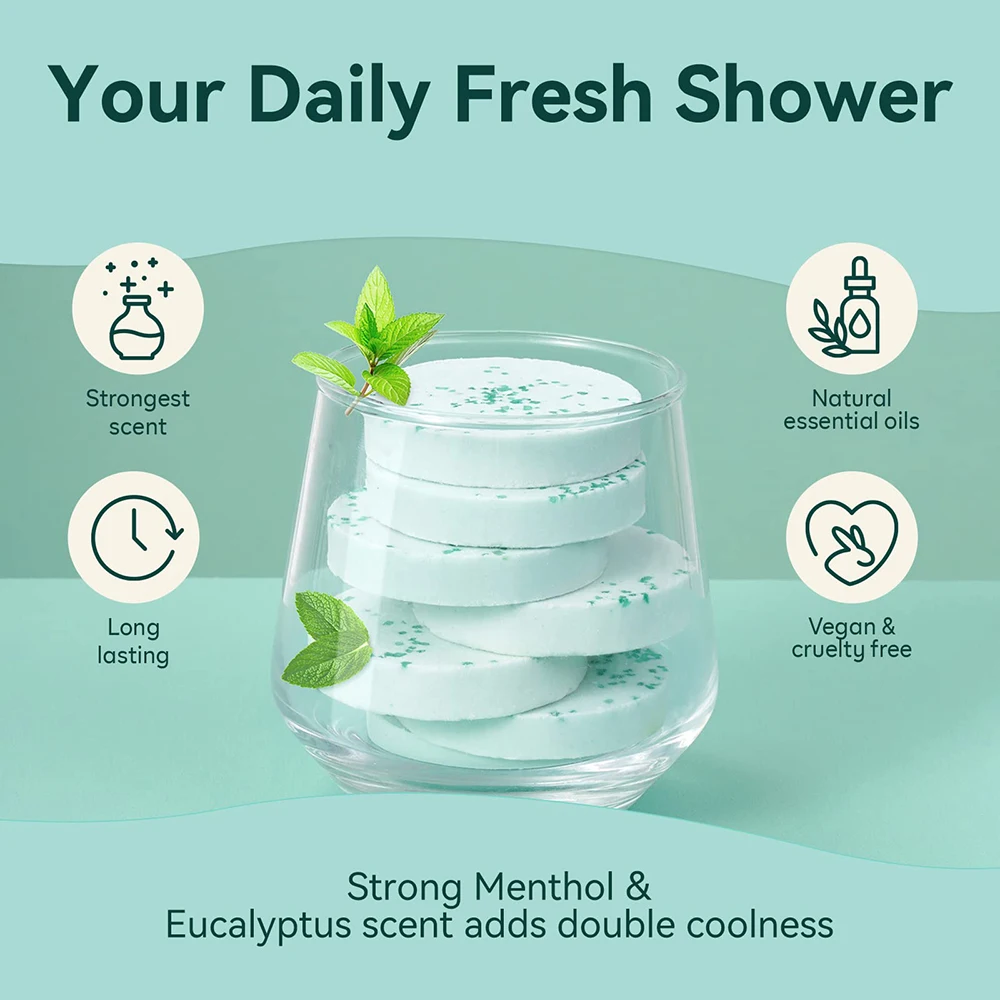 Custom Eucalyptus Shower Bath Steamers Aromatherapy 16 Pack for 35g