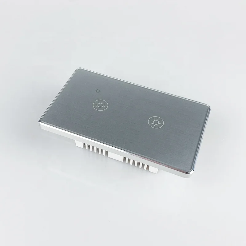 Tuya Smart Life APP US Standard Wifi 2 gang Smart Touch Wall  Switch With Google home or Amason Alexa or Ifttt