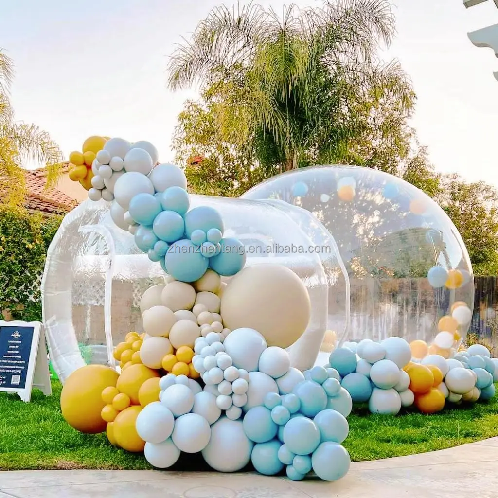 Customized Transparent Igloo Dome Tent PVC Globe Clear Inflatable Bubble Tent House for Outdoor Camping Wedding Party