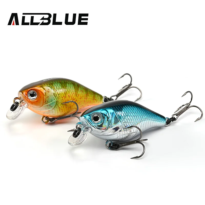 ALLBLUE PLUMP 38SR Crankbait 38mm 4g Shallow Rattle Floating Wobbler Hard Fishing Lure Minnow Artificial Crank Bass Trout Tackle