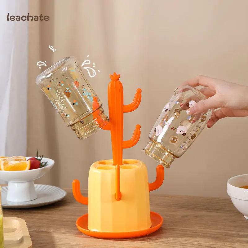 Customization Design Toddler Bottle Rack Infant Bottle Drying Shelf Easy Clean Bottle Stand For Baby