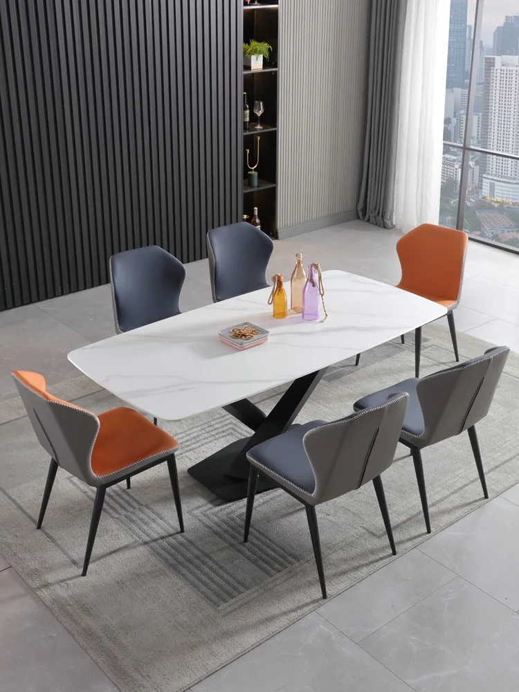Morden Luxury design marble top dining 4~8 chairs table set dining room furniture table and chairs for dining room