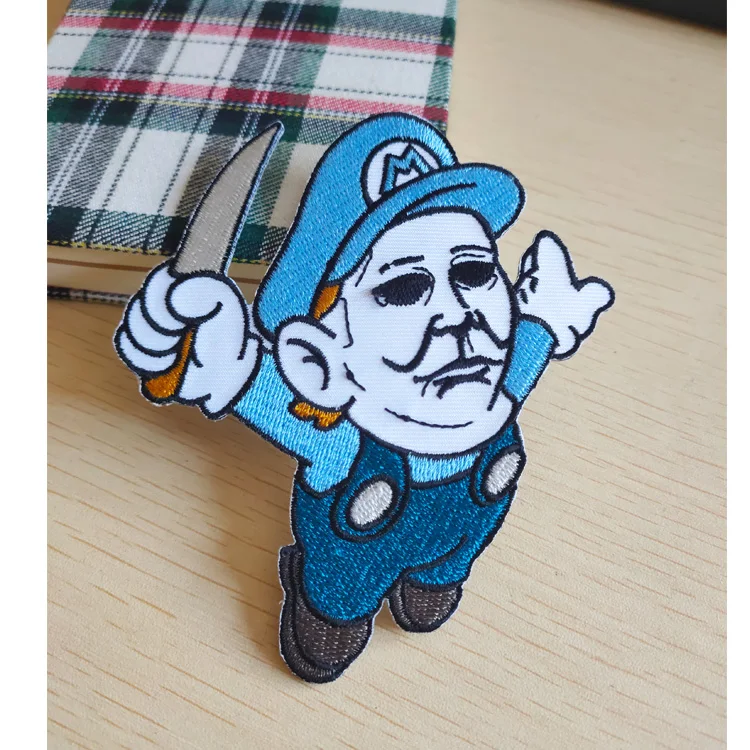 Bags Free In Stock Custom Color Iron-on Backing Cheap Embroideryes T Cartoon Patches Embroidered Patch Machine