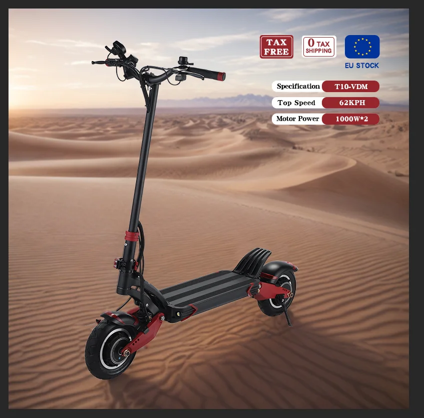 2023 10DDM 52V 18.2AH Two Wheel 2000W OFF Road Hydraulic Oil Brake Folding Electric Scooter