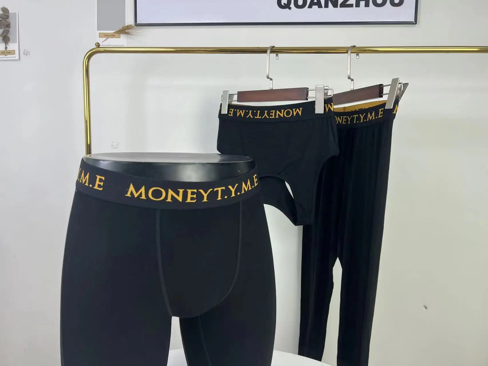 Custom embroidery logo Underwear For Man Classical Bamboo Cotton Boxer Shorts Male Basics Boxer Briefs