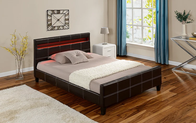 Willsoon furniture Cheap Bed For Sale Bedroom Furniture PU Leather LED Bed 1825-1