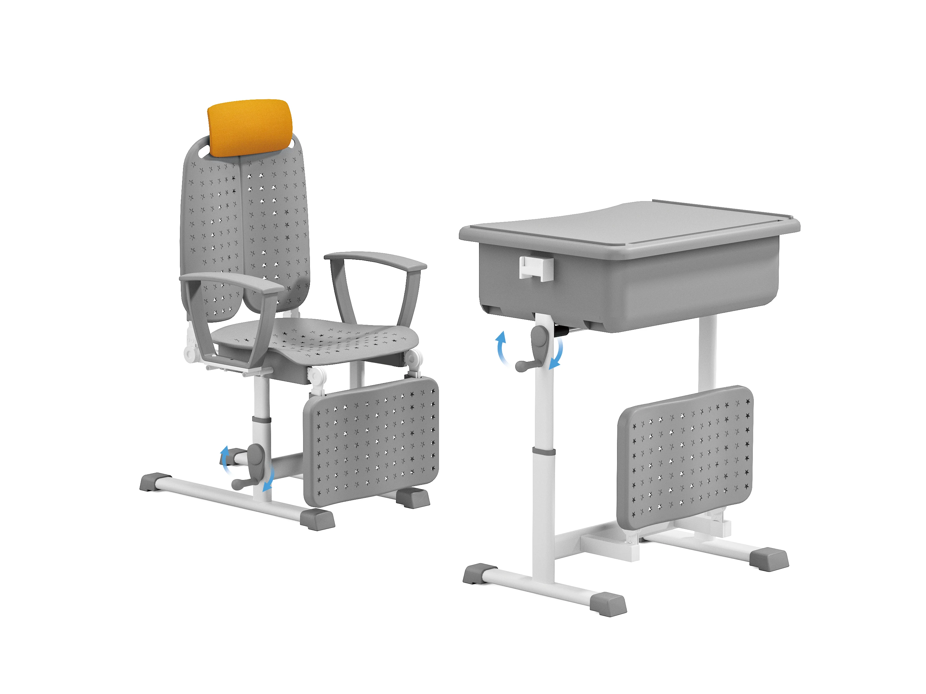 Classroom study furniture Custom school furniture classrooms student desks and chairs manufacturers comfortable steel desks