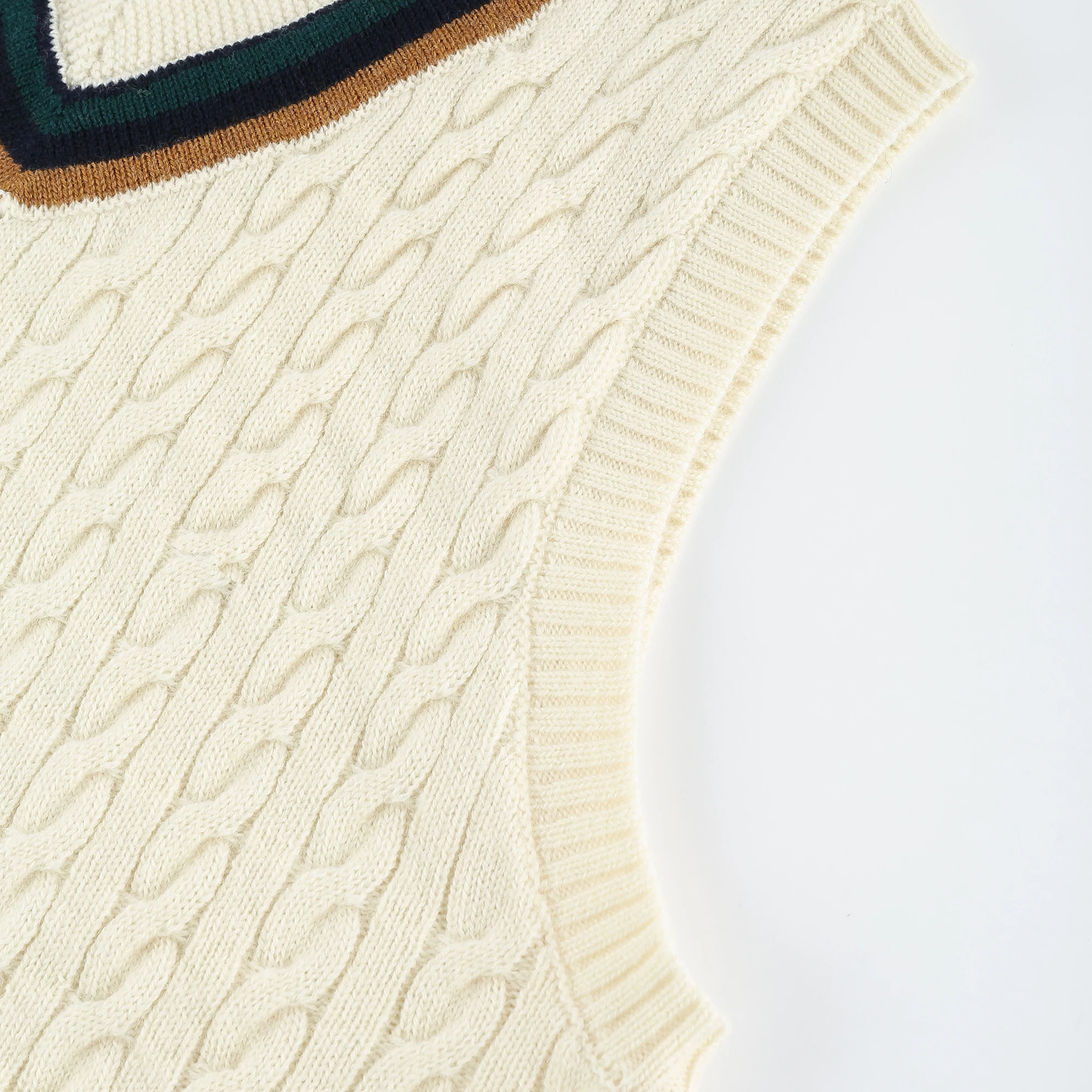 20ALM012 School Sweater Mens Sleeveless Vest V Neck Men Knit Sweater Wool Sweater Knitted Clothes 100% Wool Standard Wool Spring