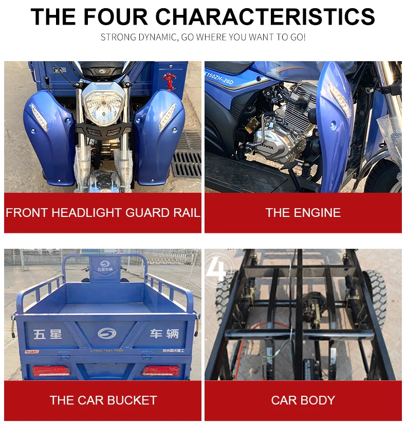 Gasoline Car150cc Motorized Transport Tricycles For Adult