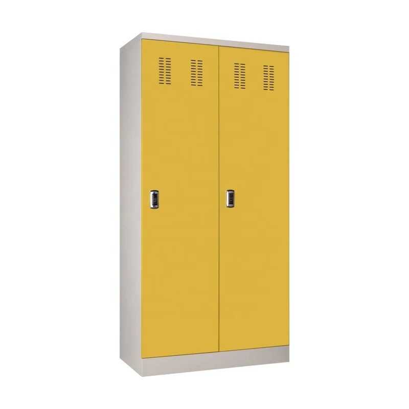 Supermarket School SPA Gym Ski Locker 2 Door Steel Locker metal wardrobe cabinet
