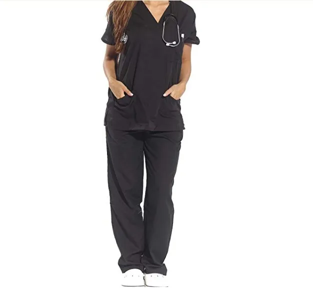 Hospital Nurses Carers Therapist Medical Nurses Doctors Uniform Pants+Tops Hospital Uniforms
