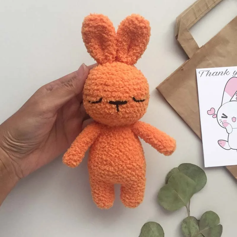 Пользовательский вязаный кролик амигуруми игрушка для новорожденных балет вязаная ручная работа