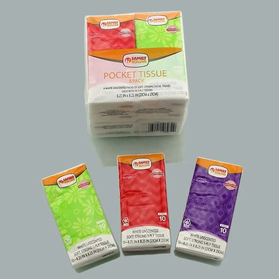 Facial pocket tissue Soft facial tissue