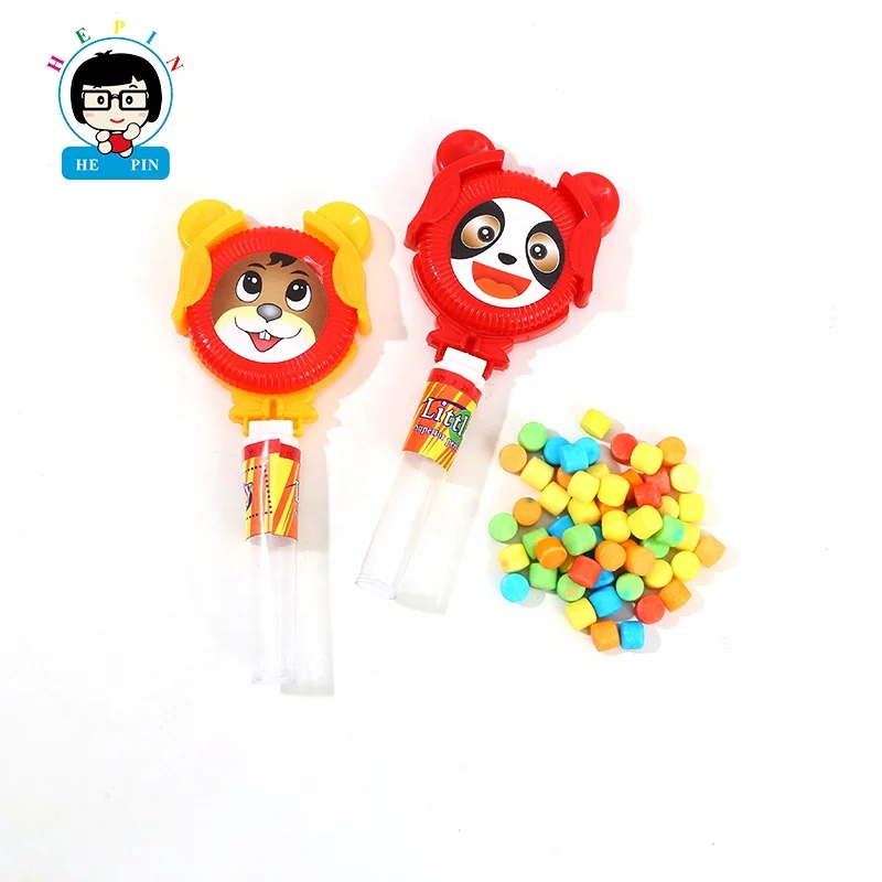 New Animal Flying Disk Cartoon Shape Toy Candy Fruit Flavor Mixed Color Tablet Hard Candy For Kids