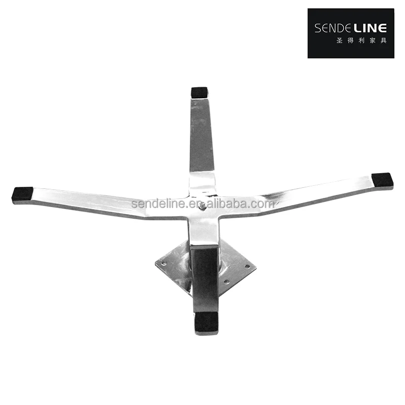 A4-89 Modern Lounge Chair, heavy-duty custom 4-legged metal chrome-plated swivel chair base