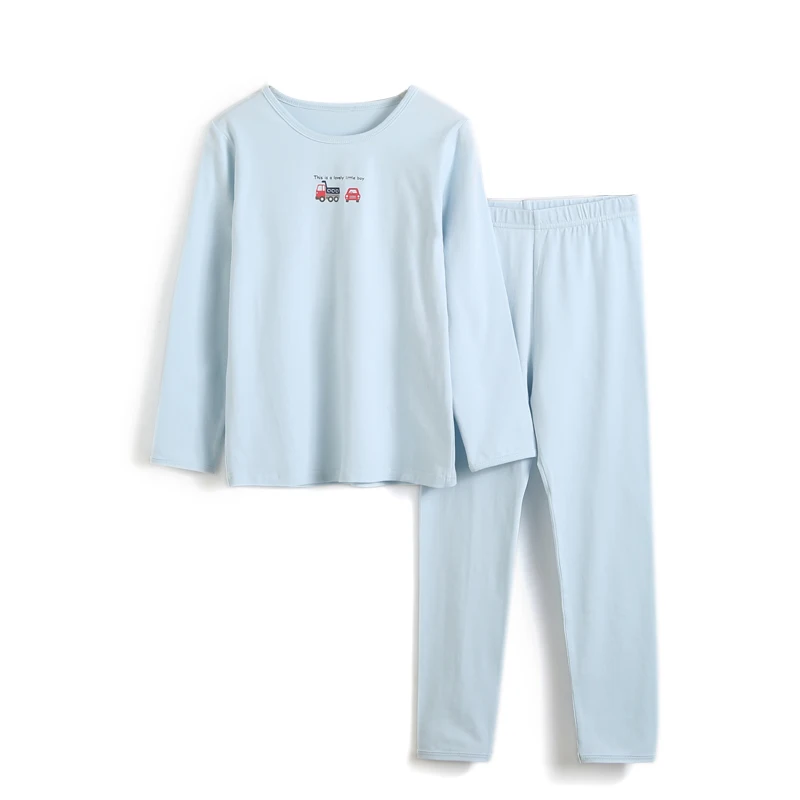 Spring And Autumn Personalized Blank Pajama sets Winter Korean Print Long Sleeve Sleepwear For Kids and Baby