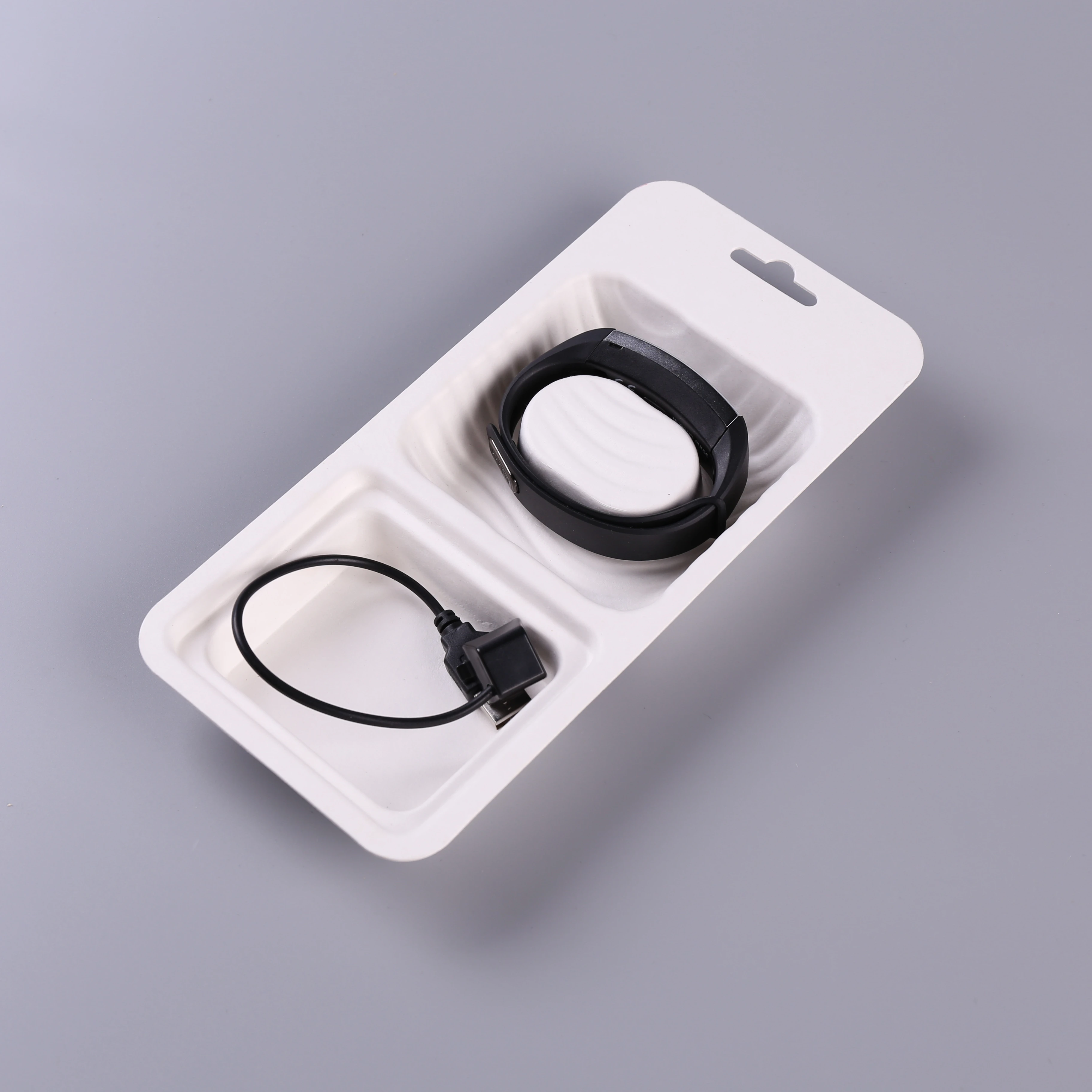 Box Packaging Paper Recyclable Tray  Biodegradable Insert Wholesale Sugarcane Friendly Watch Trays Molded Pulp