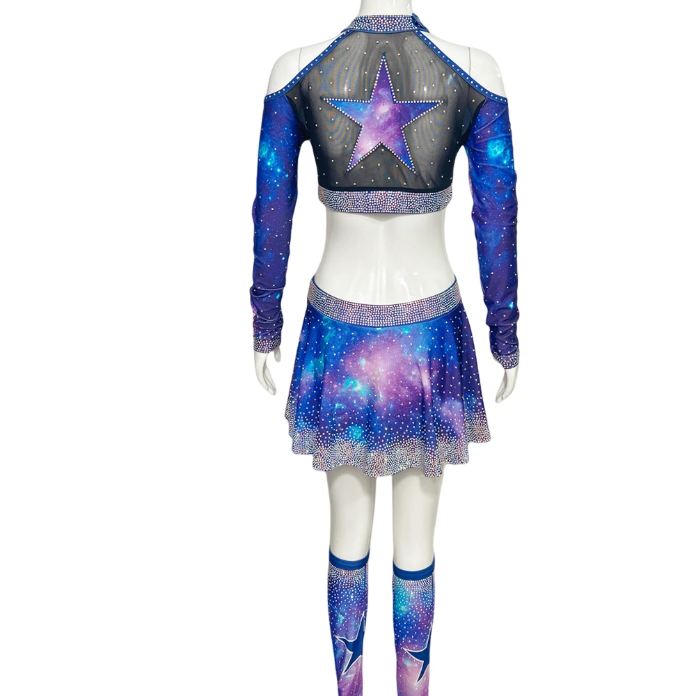Ace Sports Wholesale Cheerleading Uniforms with Shiny Rhinestones  Customizable Oem Cheerleader Costume Sets for Girls Low MOQ