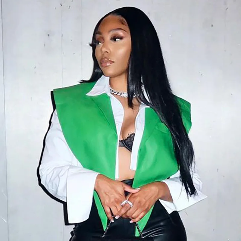 2022 женские майки без рукавов, шаль, пикантные топы, летние топы с отложным воротником, Однотонный женский кардиган, женский кожаный жилет