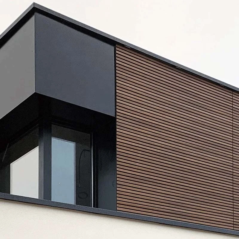 Brazil Mexico Waterproof WPC Co-extrusion Capped Fiber External Exterior Fluted Slat Wall WPC Cladding Composite Wood Wall Panel