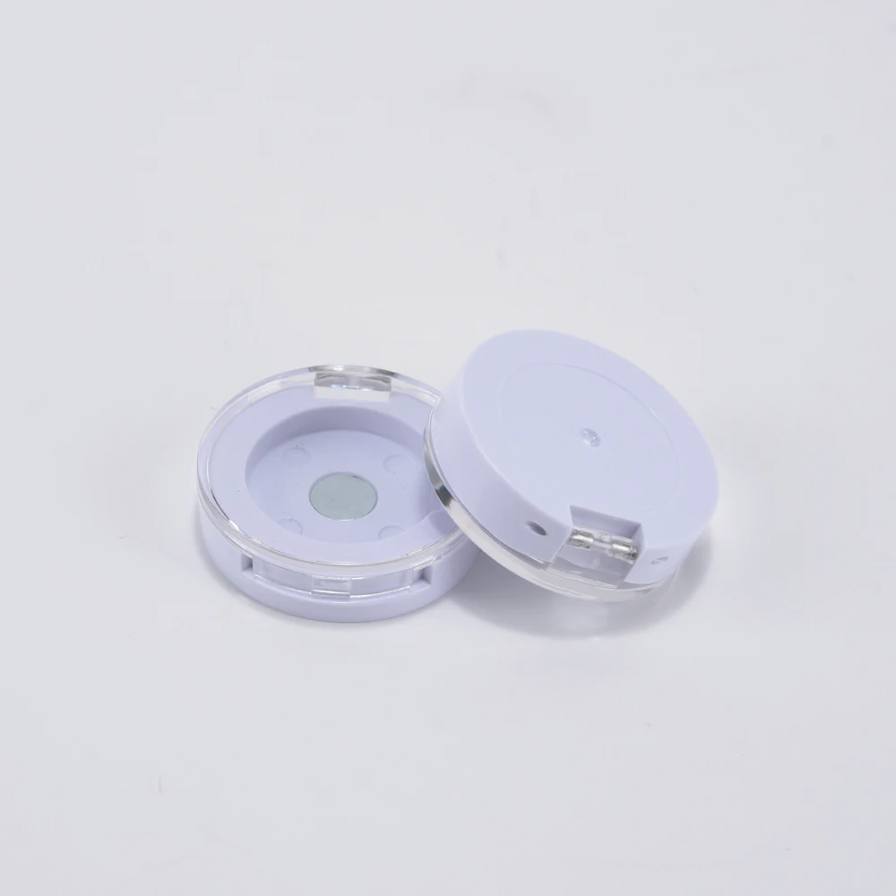 Classic design single plastic palette packaging empty bright white container clear cover eyeshadow case