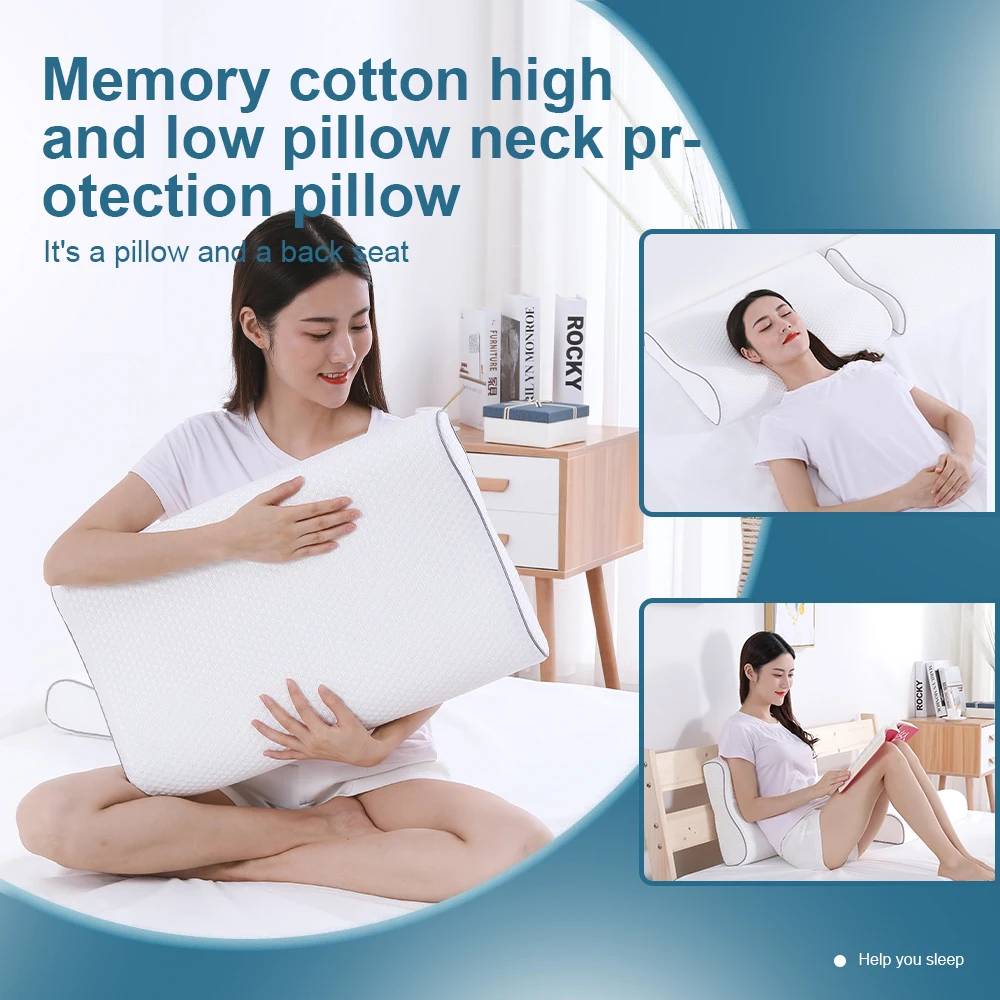 Adjustable No Smell Sleep Neck Pillows Anti Snore Cervical Orthopedic Wave Shaped Side Sleeping Head Pillow