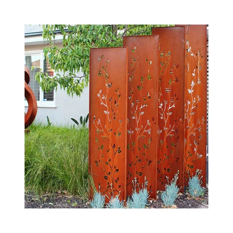 Laser Cut Outdoor Garden Metal Fencing Corten  Fence
