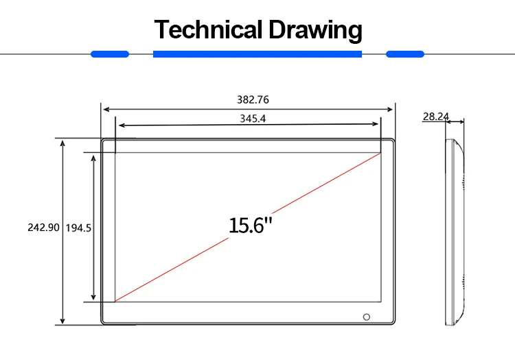 15 дюймов digital signage видео рекламы led ЖК сенсорный экран дисплей с дистанционным управлением