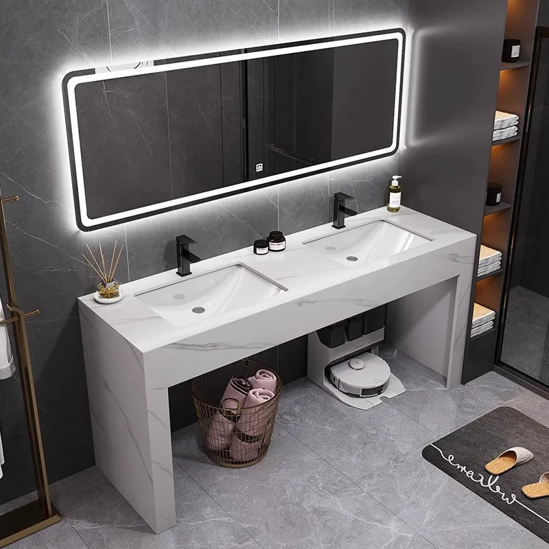 Modern simple natural marble high-end atmospheric hand washing toilet washbasin floor basin light luxury