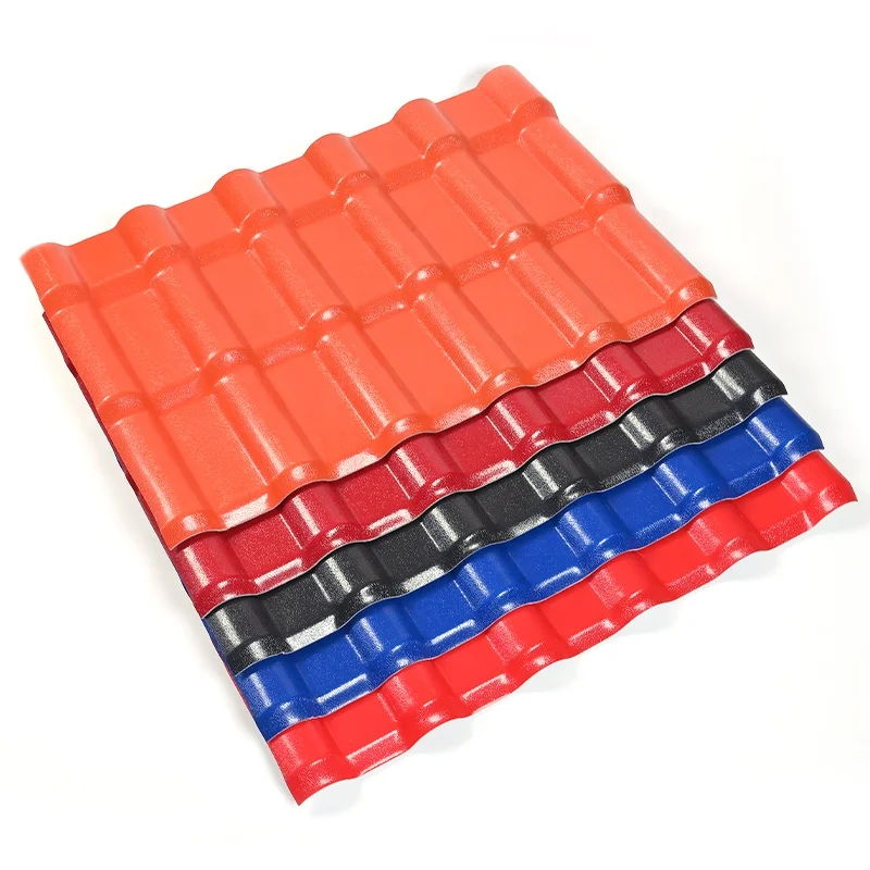 Fireproof Thermal Insulation PVC Roofing Tile ASA Resin Impact-Resistant Synthetic Resin House Warehouse Insulation Roofing
