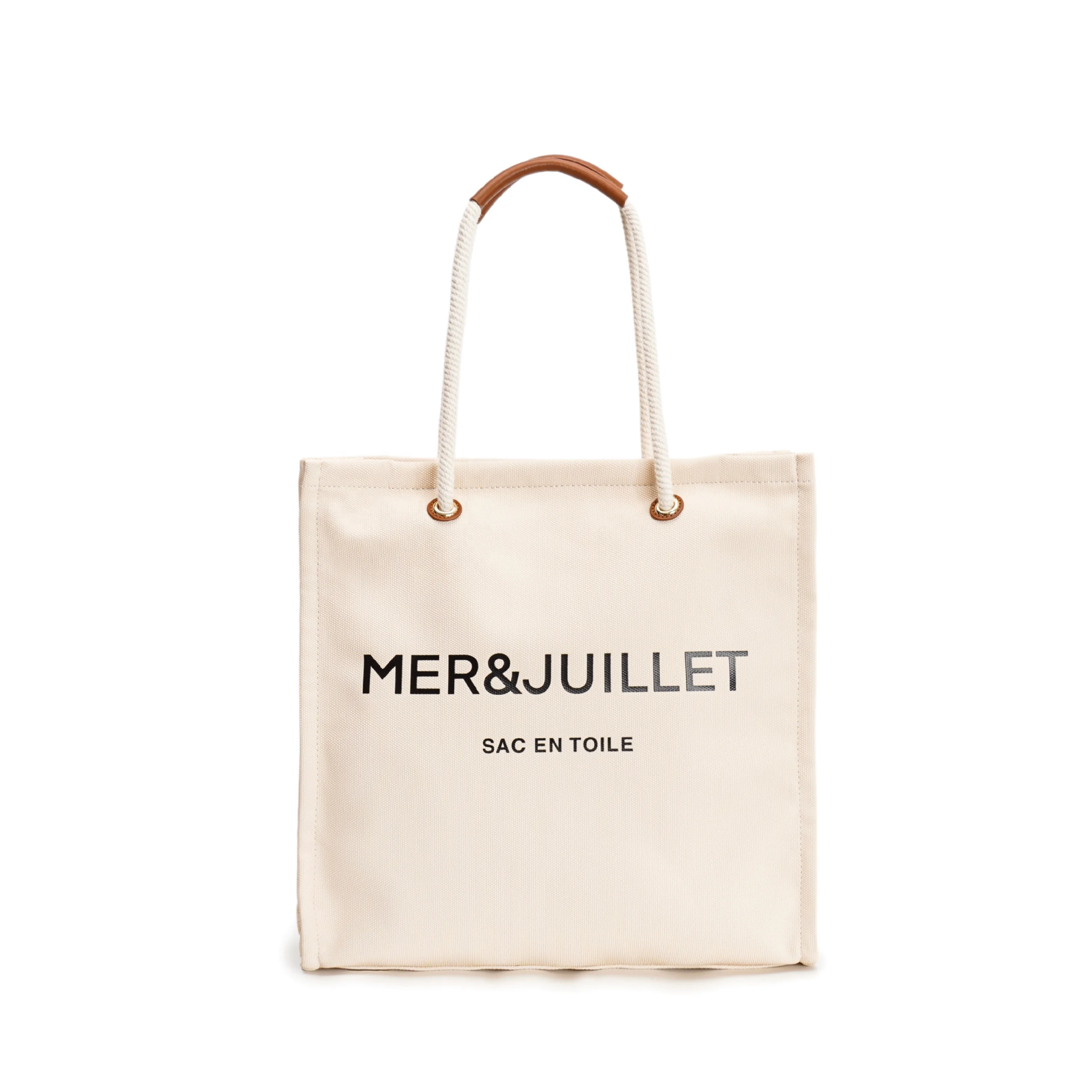 Portable Cotton rope storage bag canvas tote shopping bag with cotton rope
