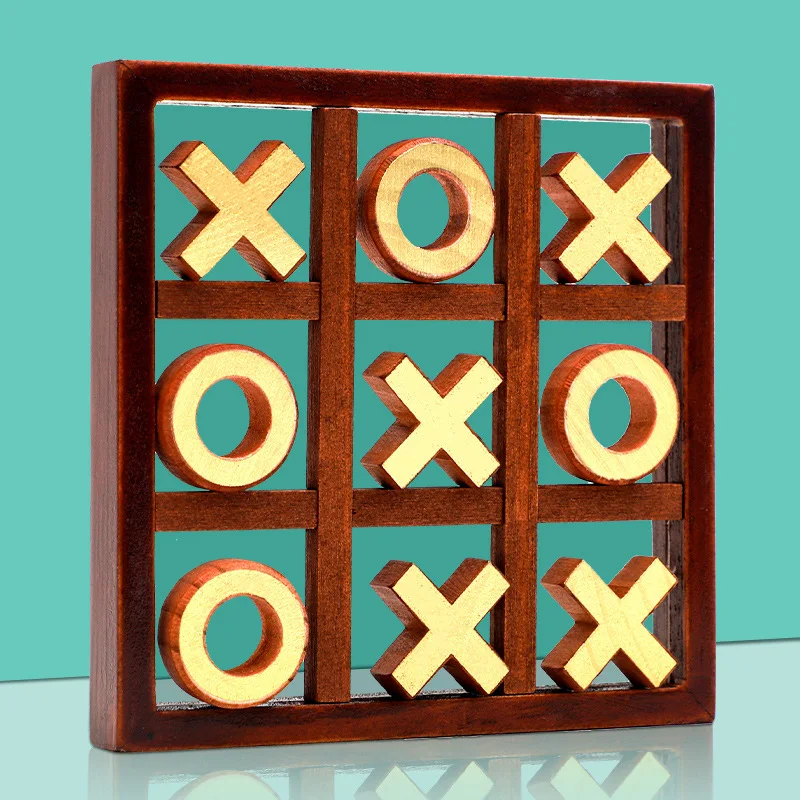 SongYi Wooden Nine Square Grid XO Board Flying Chess Parent Child Interactive Battle Board Game Educational Toys