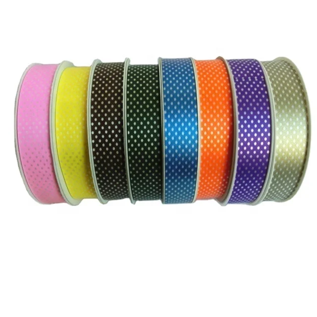 customize dot printing pp gift ribbon roll