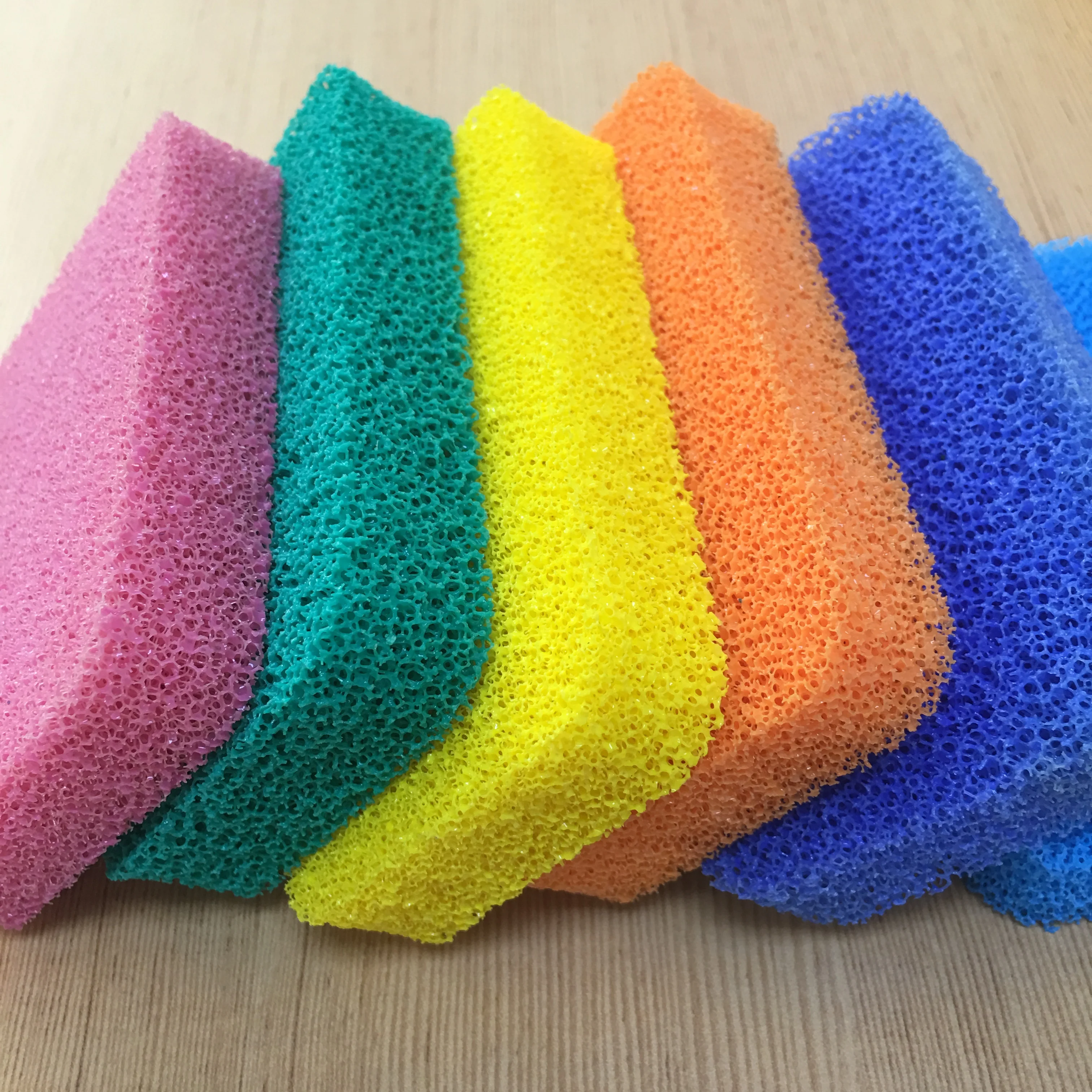 Open cell Odor Resistant Kitchen cleaning Silicone Sponges