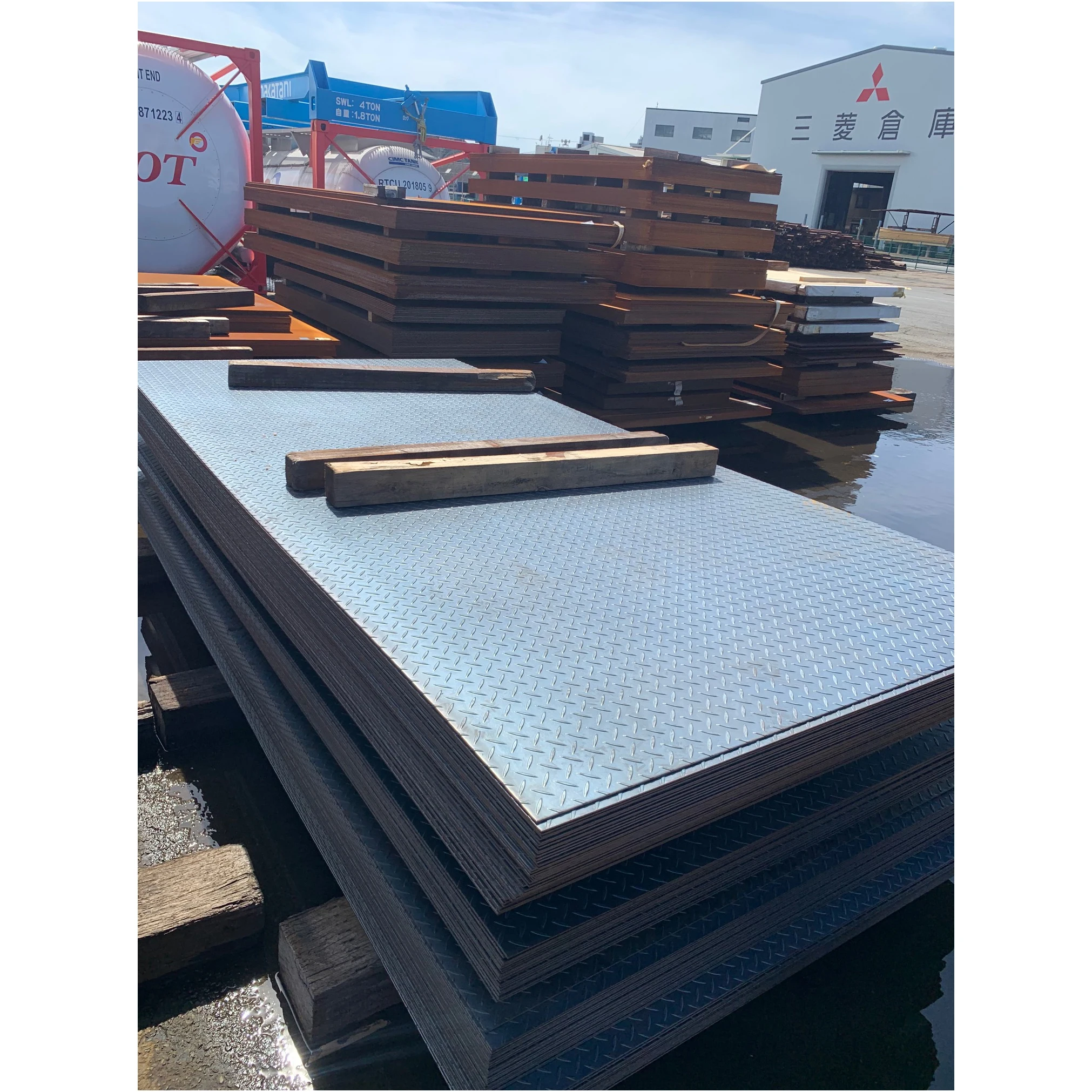 
Japanese quality secondary welding corten checkered steel plate 