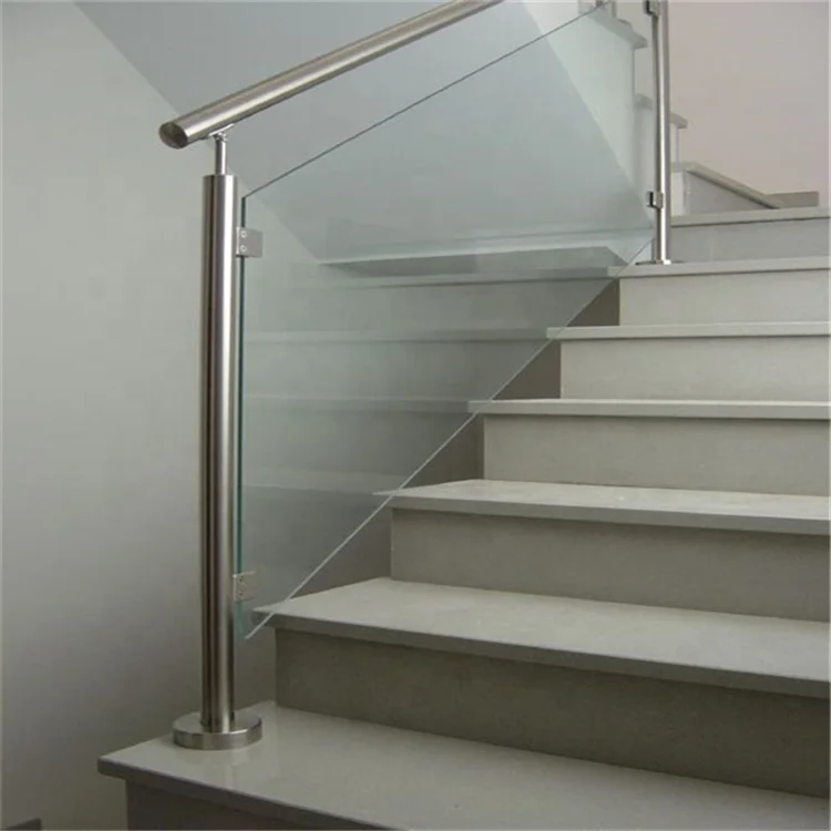  Save Cost Handrail Balcony Glass Railing Systems Manufacturer Post 316 Stainless Steel Hot Sale
