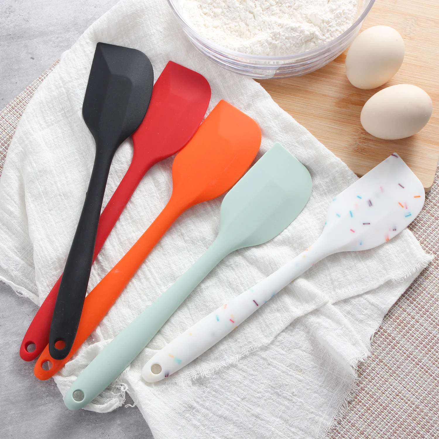 65g 28cm Heat Resistant Silicone Spatula Mixing Stirring Cooking Scraper Baking Bowl Spreader for Kitchen Nonstick Cookware