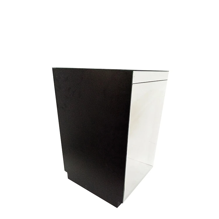 YGJS0540 Modern Home Furniture Glass Decor Crushed Diamond White bedroom Mirrored Bedside Tables with 3 Drawer