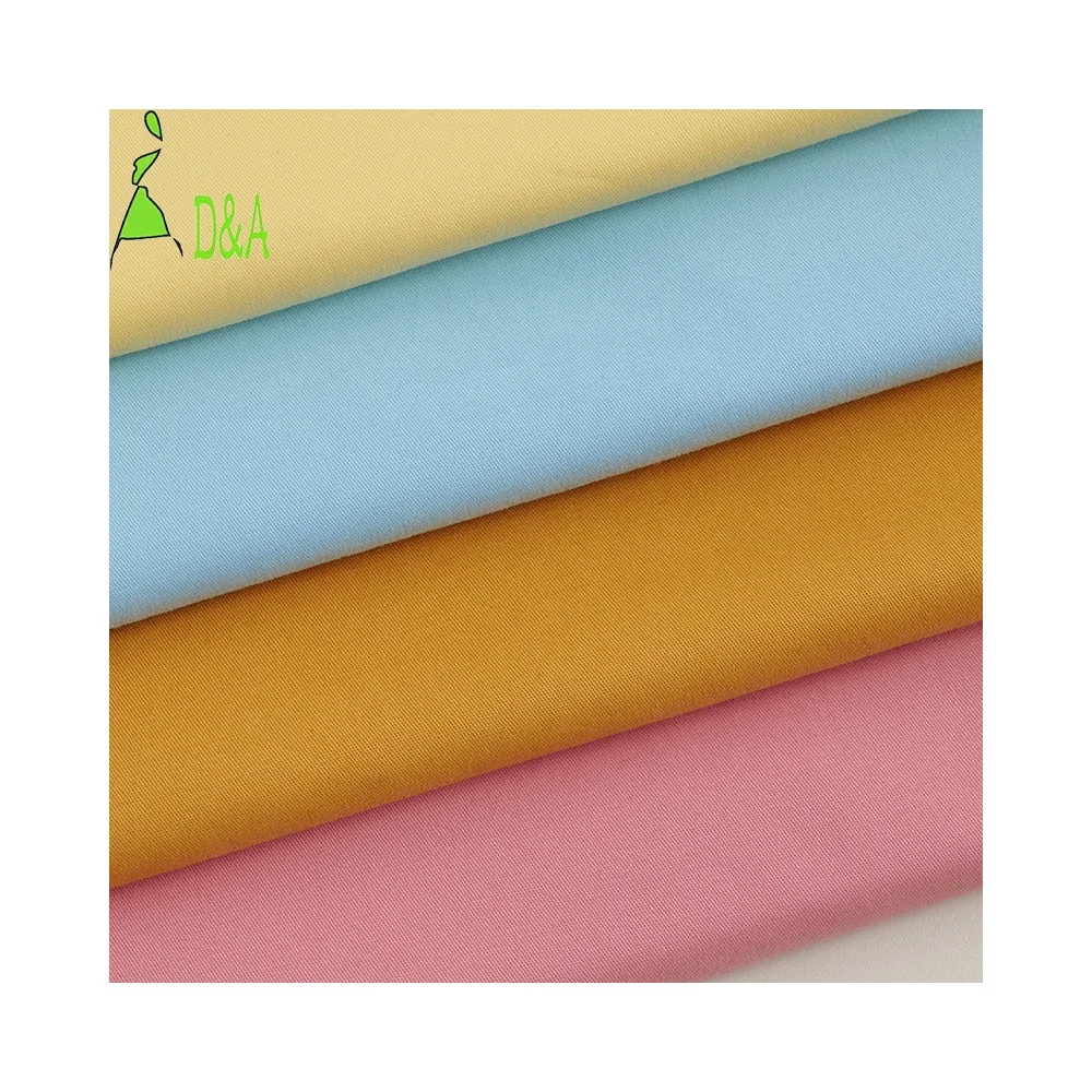 Factory  Wholesale Soft 140GSM Woven  Cotton Twill Fabric 100 Cotton For Causal Dress Garment