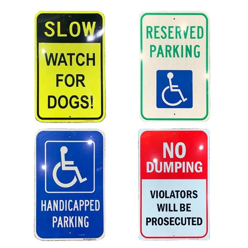 Reflective Aluminum Plate CCTV Warning Plate Sign Camera Traffic Sign Security Sign