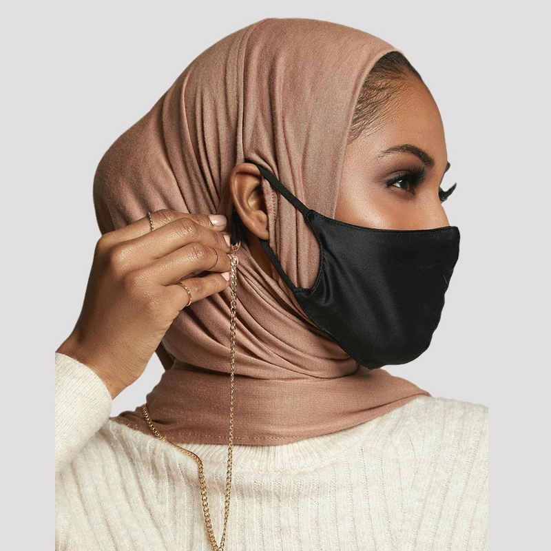 Premium Big sport shawl Muslim Woman plain instant headphone glasses medical hijab jersey hijab muslim jersey instant hijabs