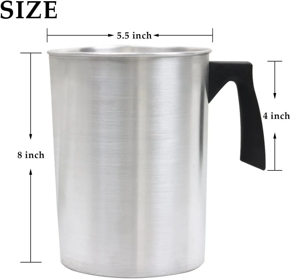 Low moq 1.2L 1.8L 3.0L Aluminum Candle Making Wax Melting Pot