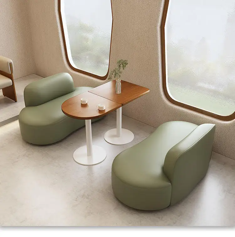 Light Luxury Cheap Coffee Shop Used Booths Seat High Back Sofa Sets Cafe Bench Seating Fast Food Restaurant Furniture For Sale